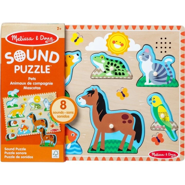 Melissa & Doug Lydpuslespil Kæledyr