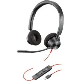 Poly Blackwire 3320 Kablet Høretelefoner Sort