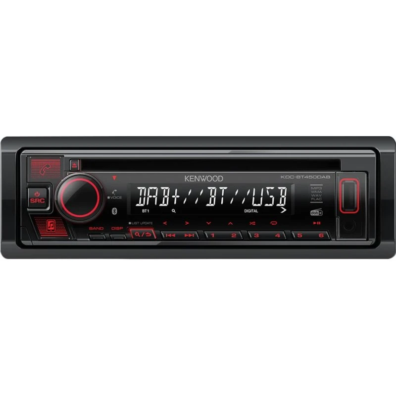 Kenwood KDC-BT450DAB Sort 50W Bluetooth Bil-CD-modtager
