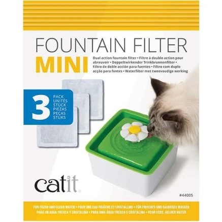 Catit Mini Fountain Filter 3 stk, 1,5L til Flower Fountain