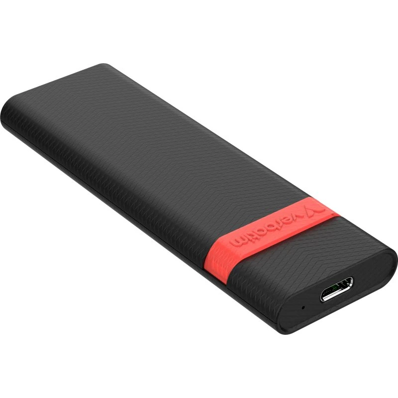Verbatim M.2 NVMe SSD Enclosure Kit USB-C 10Gbps, sort/rød