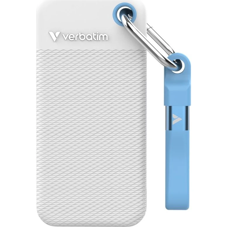 Verbatim Pocket SSD 1TB USB-C Hvid