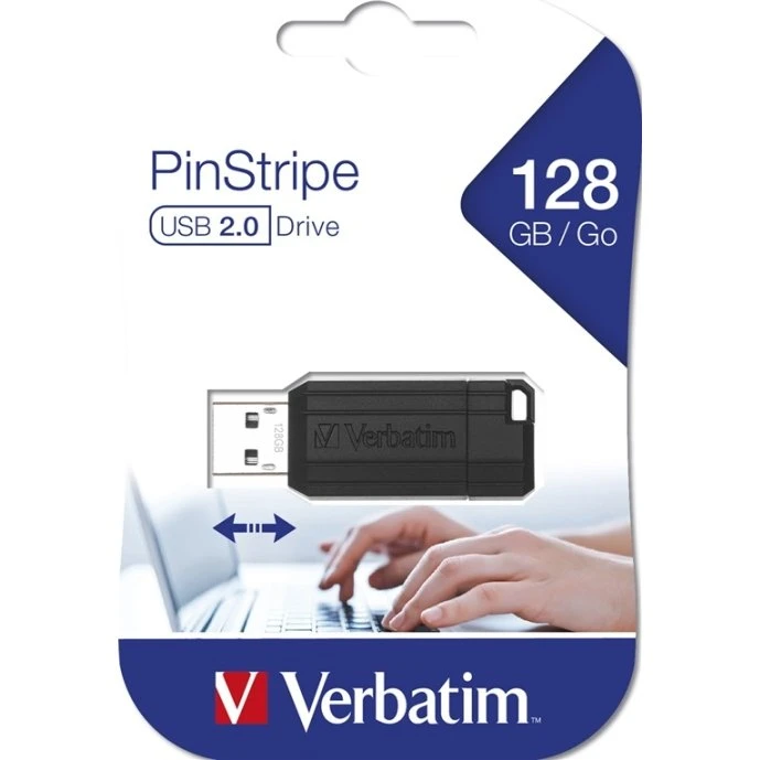 Verbatim PinStripe 128GB USB 2.0 Svart