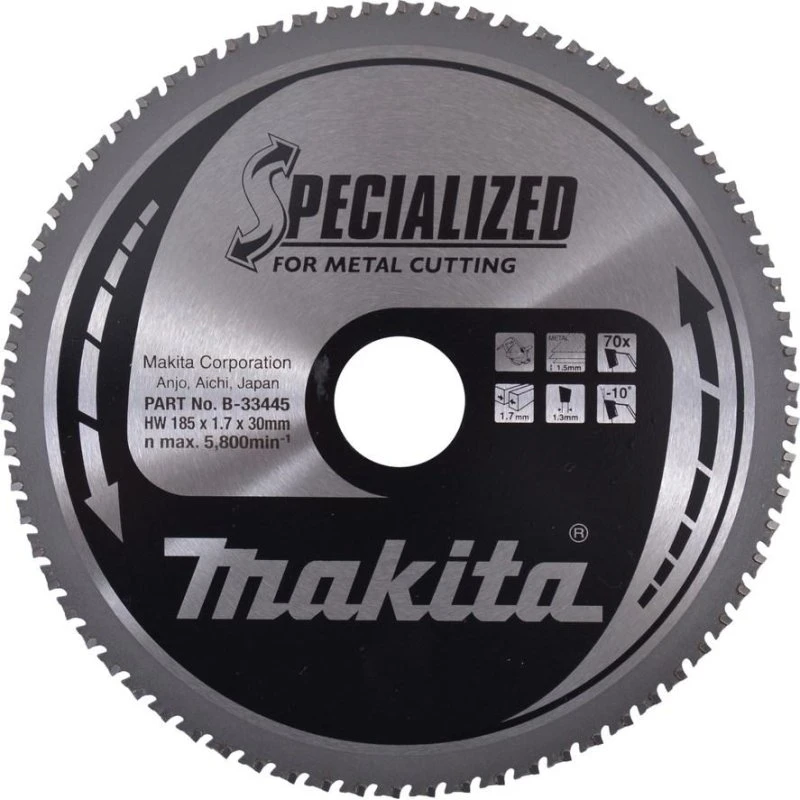 Makita Specialized Rundsavklinge 185 mm, 70 tænder, metal