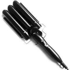 INF Triple Barrel Anti-Scald krøllejern 180/210°C, Sort