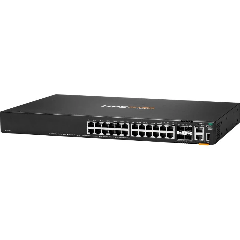 HPE Aruba CX 6200F 24G 4SFP+ Switch - 24-port Gigabit