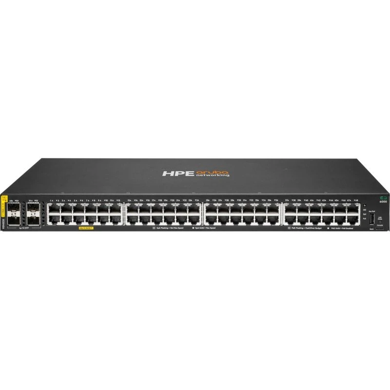 HPE Aruba CX 6000 48p PoE+ 4x SFP 1G 370W Switch