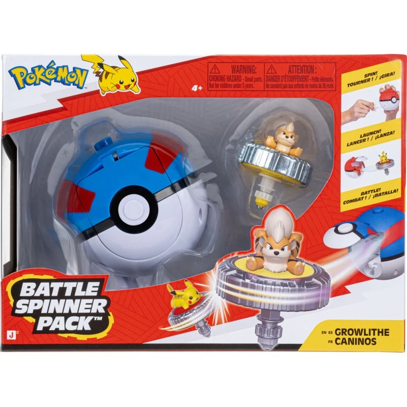 Pokémon Battle Spinner Growlithe med Great Ball