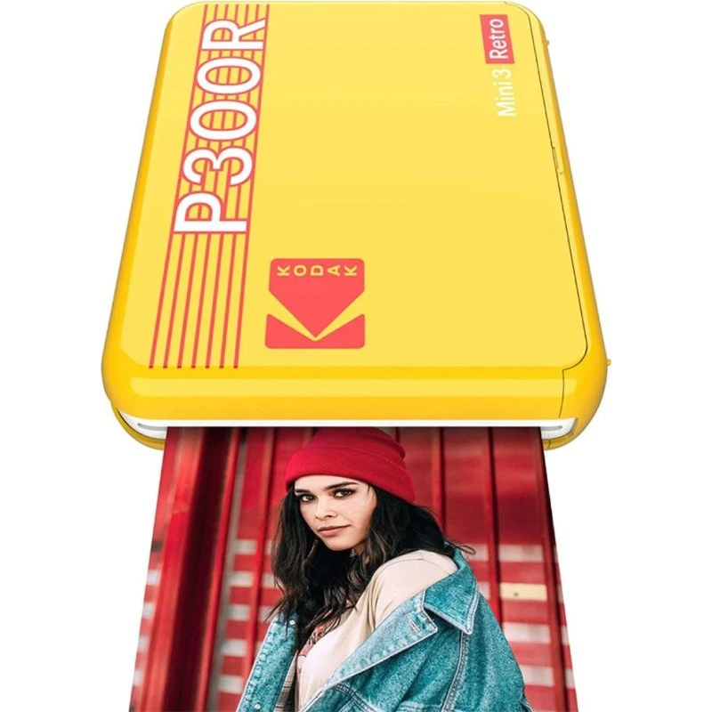 Kodak Mini 3 Square Retro - Gul Fotoprinter