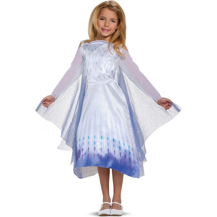 Disguise Snow Queen Elsa Kostume, 7-8 År, 124-135 cm