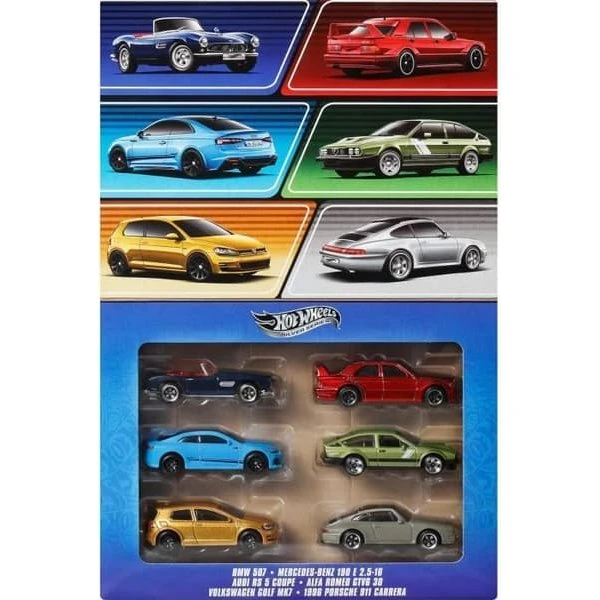 Hot Wheels Euro Style Multipack 6-pack - Liten bil - Fra 3 år