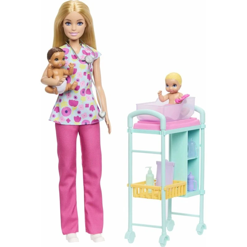 Barbie Doktorlegesæt med tvillinger og medicinsk tilbehør