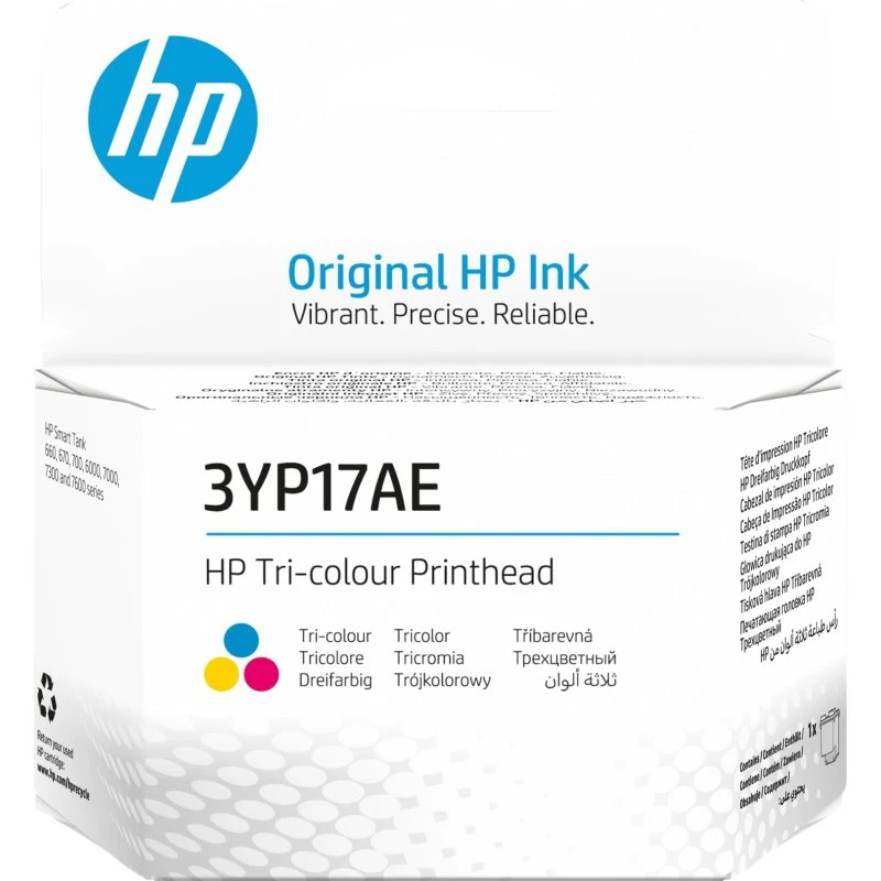 HP Printhoved Trefarvet til Smart Tank 670/675