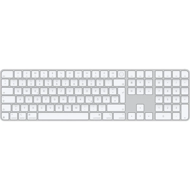 Apple Magic Keyboard med Touch ID, numerisk, USB-C, QWERTZ, hvid