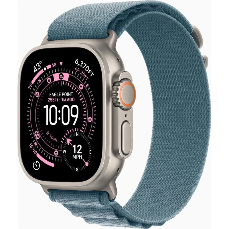 Apple Watch Ultra 3 49 mm Blå Grå Titanium