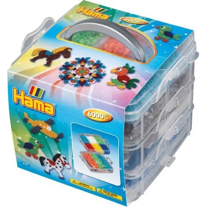 Hama Ironing Beads Set Lille 6000 pcs med Opbevaringsboks