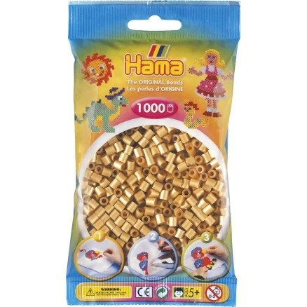 Hama Perler 1000 stk. Guld, 5 mm