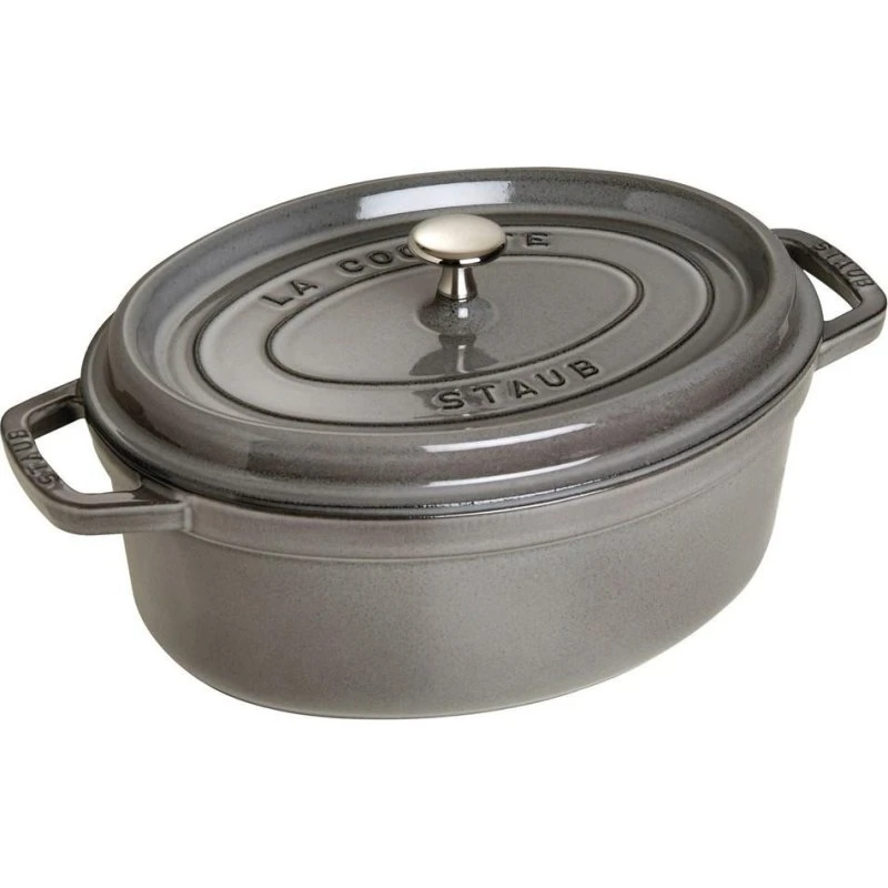 STAUB Cocotte oval støbejern 3,2 L grafitgrå