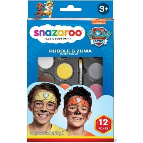 Snazaroo Paw Patrol Rubble & Zuma Ansigtssæt – 12 dele