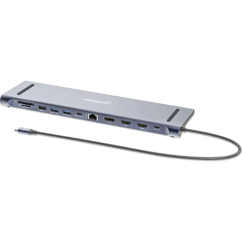 Manhattan 12i1 USB-C Dockingstation 4K HDMI/DP