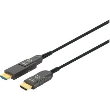 Manhattan HDMI til Micro HDMI 50m Active 4K@60Hz, Sort, Gold