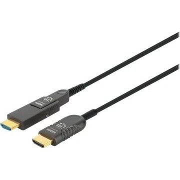 Manhattan HDMI til Micro HDMI 20m Active, 4K@60Hz, Gold, Sort