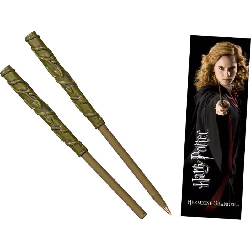 Noble Collection Hermione Wand Pen & Bogmærke