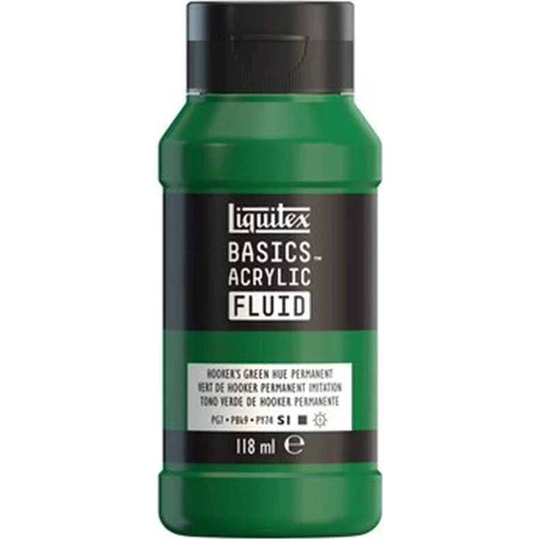 Liquitex Basics Fluid Akryl, Hookers Green Hue 118 ml