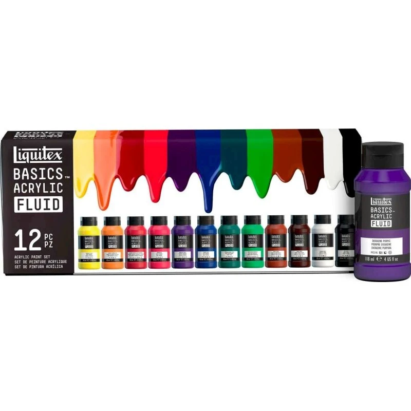 Liquitex Basics Akrylfluid Sæt 12x118 ml