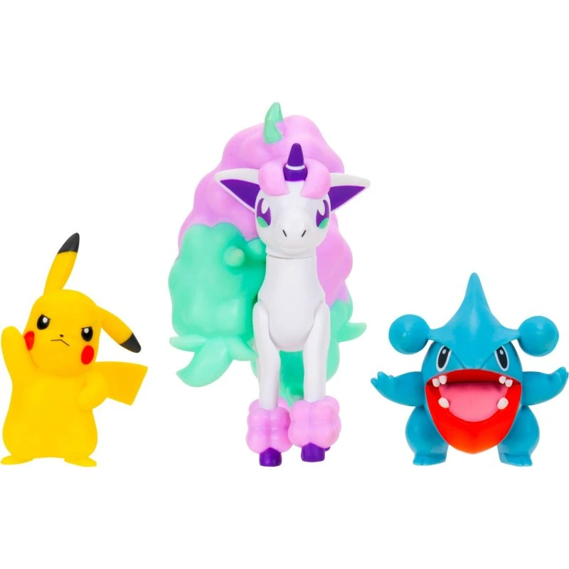 Pokémon Battle Figure 3-Pack: Pikachu, Gible & Galarian Ponyta