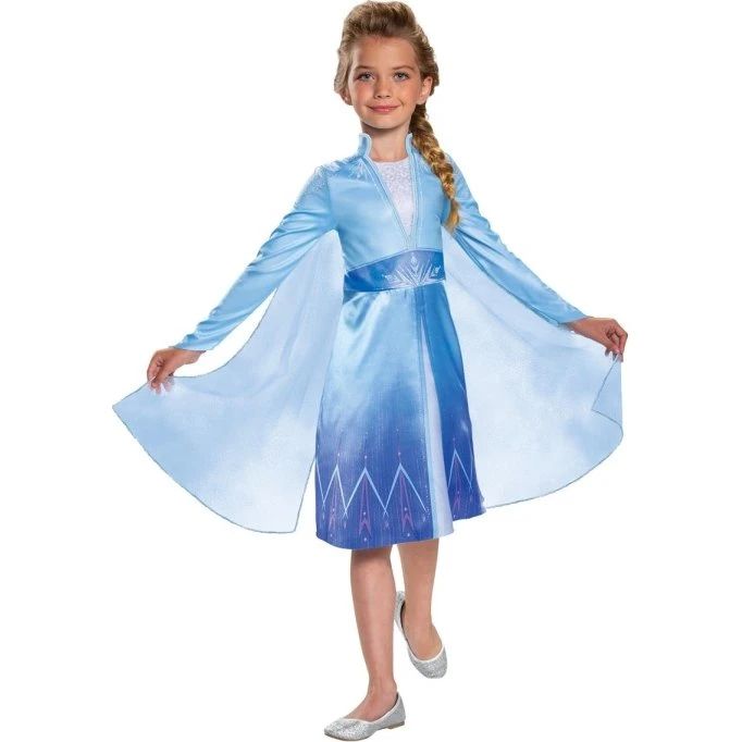 Jakks Pacific Disguise Frozen 2 Elsa Kostume M (7-8 år, Blå)