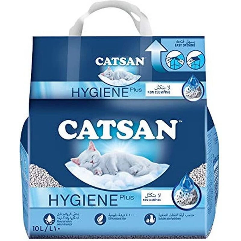Catsan Hygiene Plus ikke-klumpende kattegrus 10 L