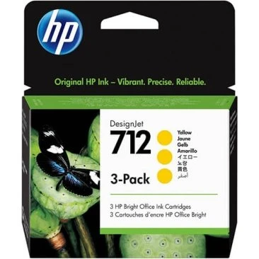 HP 712 Gul 3-pak, 29 ml hver