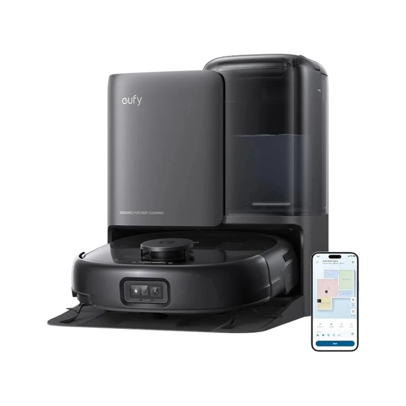 Eufy Omni E25 Robotstøvsuger og Moppe med Automatisk Tømning og Moppevask, Sort