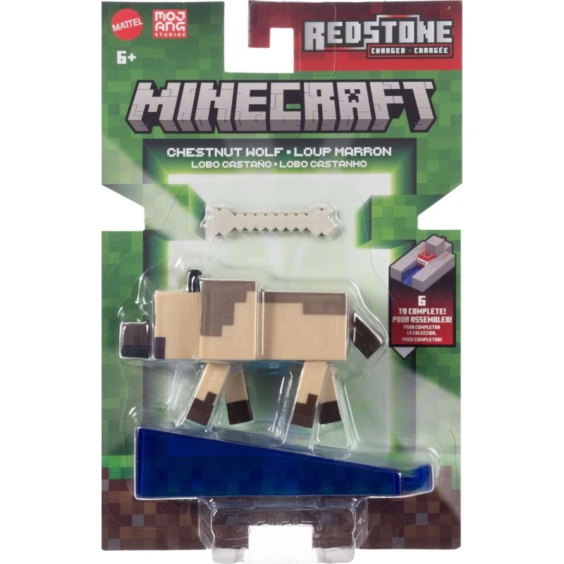 Minecraft Biome Builds Chestnut Wolf Figur 8cm