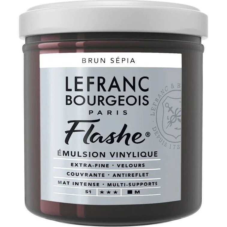 Lefranc & Bourgeois Flashe Akryl Sepia Brown 125 ml