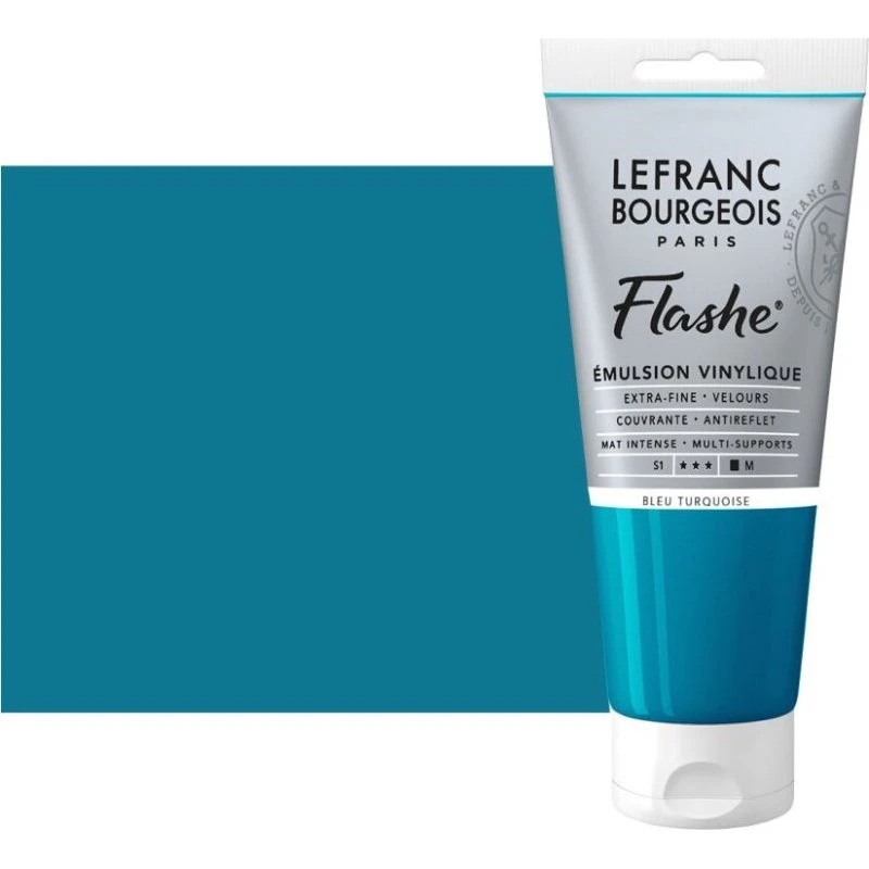 Lefranc & Bourgeois Flashe Akryl Turquoise Blue 80 ml