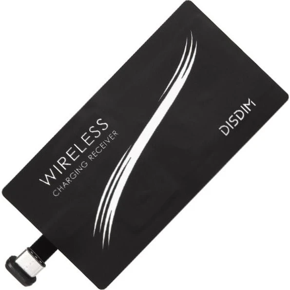 Qi Adapter - Trådløs Modtager til USB-C, Sort