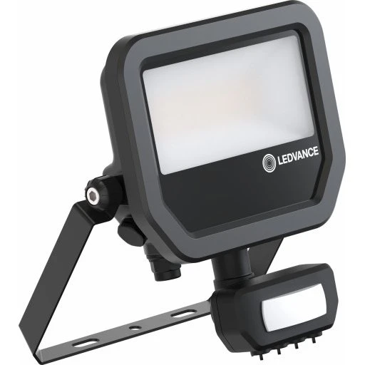 Ledvance Projektør med Sensor, Sort, 4000K, 20W