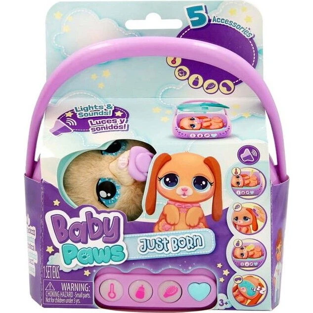 Baby Paws Just Born Puppy – Interaktiv Hundehvalp med Lyd og Lys