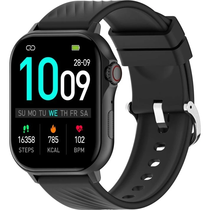 Denver SWG-159B Smartwatch, 2,13" AMOLED, GPS, Puls- & Blodtryksmåler, Sort