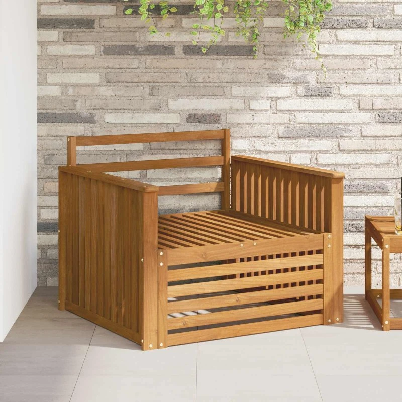 vidaXL 2 Stk Udendørs Sofa Naturfarvet Akacietræ