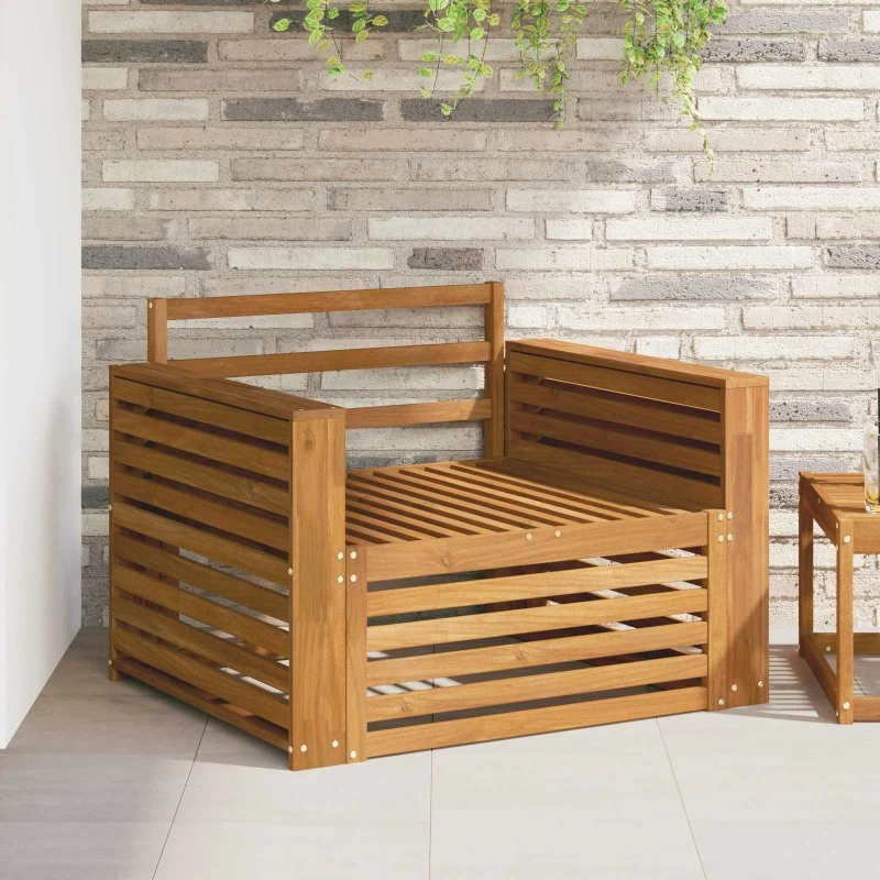 vidaXL 2 Stk Udendørs Sofa Naturfarvet