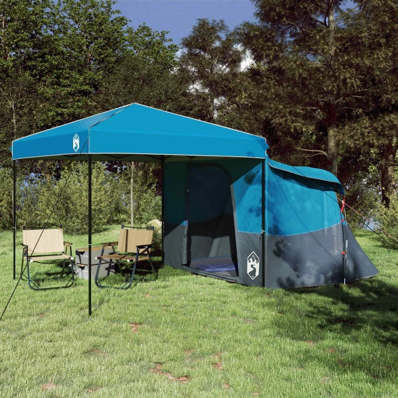 vidaXL Camping Telt Sæt 2-del, Blå Taffeta og Stof