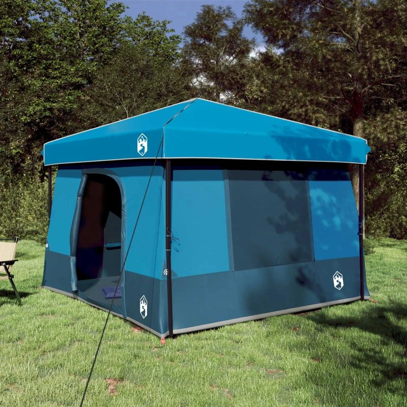 vidaXL Camping Telt Sæt 2 stk Blå Taffeta & Stof