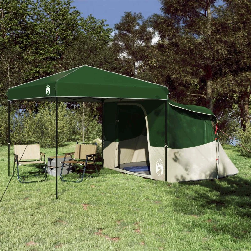 vidaXL Camping Telt Sæt 2-del, Grøn, Taffeta & Stof