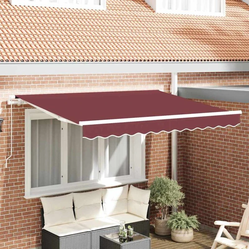 vidaXL Utrækkelig Markise Bordeaux 250 x 200 cm