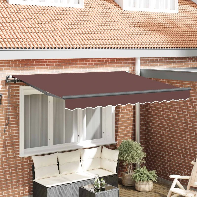 vidaXL Utrækkelig Markise Brun 250 x 200 cm