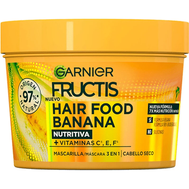 Garnier Fructis Hair Food 3-i-1 Nærende Hårmaske Banana 400 ml