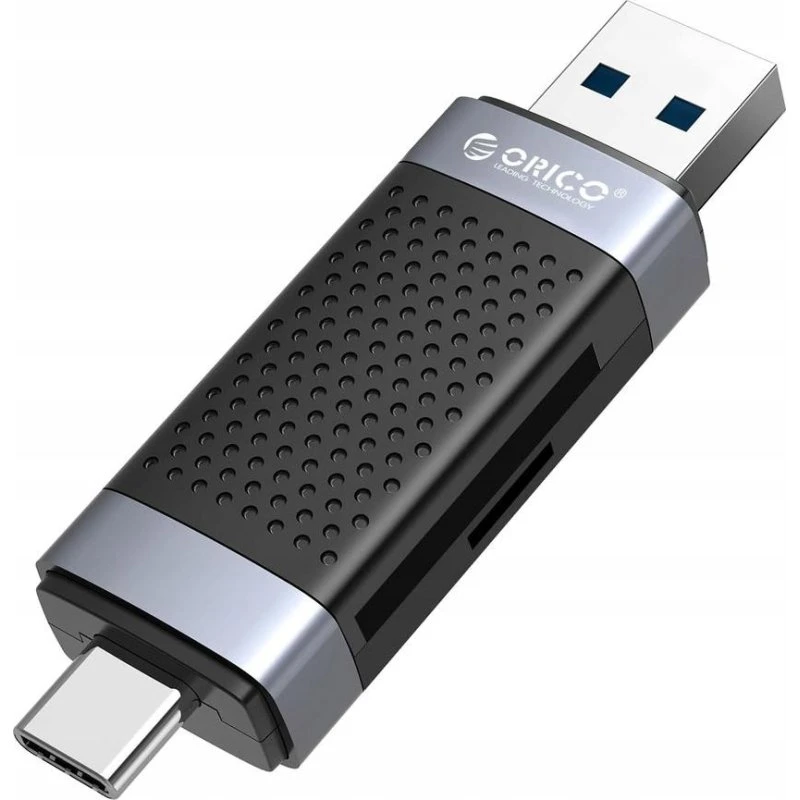 ORICO CD2D-AC2-BK-EP TF/SD-kortlæser USB + USB-C, sort